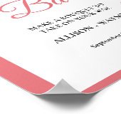 Valentijn Roze Hart vrijgezellenfeest bloemenbar T Poster (Hoek)