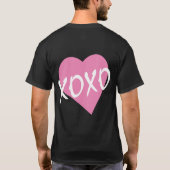Valentijn Roze Hart XOXO T-shirt (Achterkant)