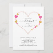 Valentijn Roze Hart Zoet Vrijgezellenfeest Kaart (Voorkant)