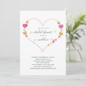 Valentijn Roze Hart Zoet Vrijgezellenfeest Kaart (Staand voorkant)