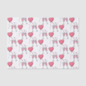 Valentijn Roze Hartballonnen en Champagne Tissuepapier (Voorkant)