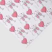 Valentijn Roze Hartballonnen en Champagne Tissuepapier (Detail)