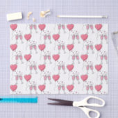 Valentijn Roze Hartballonnen en Champagne Tissuepapier (Craft)