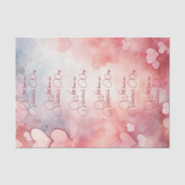 Valentijn roze harten met liefde op de Valentijnsd Tissuepapier