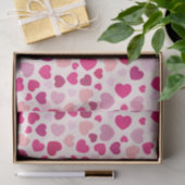 Valentijn Roze Harten met Wit Tissuepapier (Geschenk)