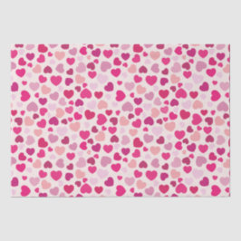 Valentijn Roze Harten met Wit Tissuepapier