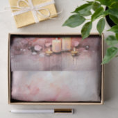 Valentijn roze hartjes en kaarsen tissuepapier (Geschenk)