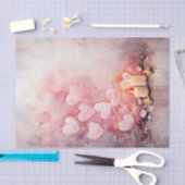 Valentijn roze hartjes en kaarsen tissuepapier (Craft)