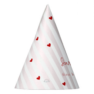 Valentijn Roze Rode Harten Lieve Schat Feesthoedjes