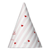 Valentijn Roze Rode Harten Lieve Schat Feesthoedjes (Rechts)
