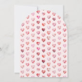 Valentijn Roze Rode Harten Sweetheart Baby shower Kaart (Achterkant)