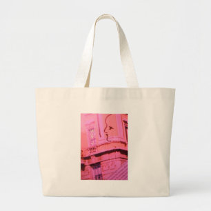 Valentijn roze rode Parijs met drijvende meisjesdr Grote Tote Bag