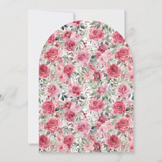 Valentijn Roze Rode Rose Vlinder Meisje Baby showe Kaart (Achterkant)