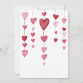 Valentijn Roze Rood Hart Baby shower Kaart (Achterkant)