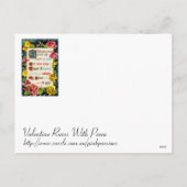 Valentijn Rozen en gedichten Feestdagenkaart (Achterkant)