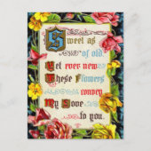 Valentijn Rozen en gedichten Feestdagenkaart (Voorkant)