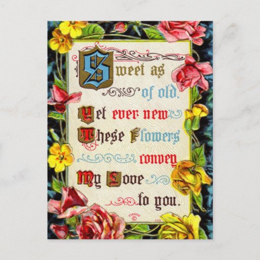 Valentijn Rozen en gedichten Feestdagenkaart (Voorkant)