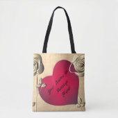 Valentijn Rozen & hart Tote Bag (Voorkant)