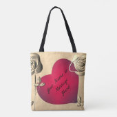 Valentijn Rozen & hart Tote Bag (Achterkant)