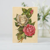 Valentijn Rozen Vakantie Briefkaart (Staand voorkant)