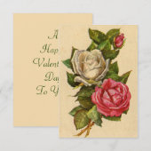 Valentijn Rozen Vakantie Briefkaart (Voorkant / Achterkant)