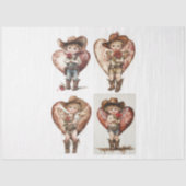 Valentijn Rustic Cupids Tissuepapier (Voorkant)