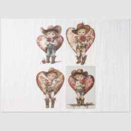 Valentijn Rustic Cupids Tissuepapier