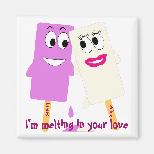 Valentijn’s Day Funny ijsmagneet Magneet (Voorkant)