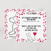 Valentijn’s Day Galentine’s Day Hondenfeest Kaart (Voorkant / Achterkant)