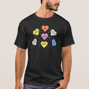 Valentijn S Day Heart Snoep Boys Girls Kinder T-shirt