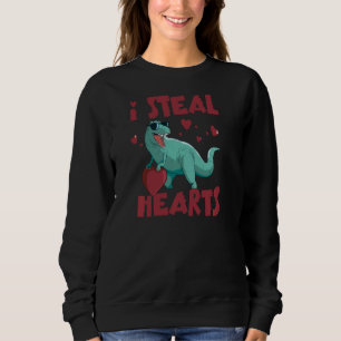 Valentijn S Day I Steal Hearts Rex Dinosaur Love P Trui