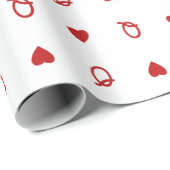 Valentijn’s Day Modern Kaart Queen of Hearts Cadeaupapier (Rol Hoek)