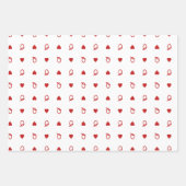 Valentijn’s Day Modern Queen of Hearts Kaart Inpakpapier Vel (Voorkant 2)