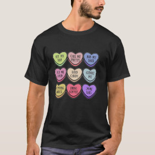 Valentijn s Day Snoep Hart Grappige Humor Conversa T-shirt
