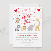 Valentijn Safari Baby shower Theme Kaart (Voorkant)