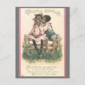 Valentijn schattig-Afrikaanse Paar Briefkaart (Voorkant)