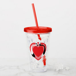 Valentijn schattige dieren liefde acryl drinkbeker
