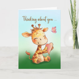 Valentijn Schattige Happy Giraffe Hart Zend Liefde Kaart