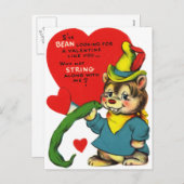 Valentijn Schattige Koord Feestdagenkaart (Voorkant / Achterkant)