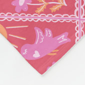 Valentijn schattige liefdesvogels, liefdesbrieven fleece deken (Hoek)