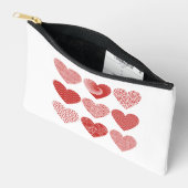 Valentijn schattige lieve liefde rode hart patroon etui (Open)