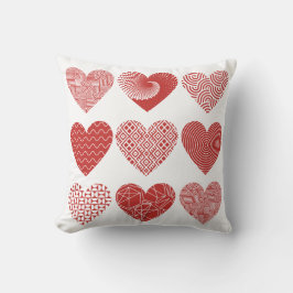 Valentijn schattige lieve liefde rode hart patroon kussen