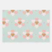 Valentijn Schattige Pastel Boho Love Stripes Harte Inpakpapier Vel (Voorkant 2)