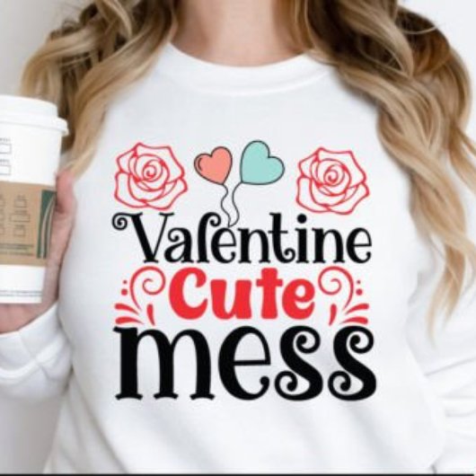 Valentijn schattige puinhoop, grappige Valentijnsd T-shirt