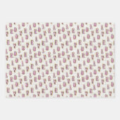 Valentijn Schattige Roze XOXO Harten LIEFDE Inpakpapier Vel (Voorkant 2)