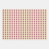 Valentijn schattige uilen stippen vierkant patroon inpakpapier vel (Voorkant 3)