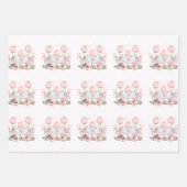 Valentijn Schattigee Baby Olifanten Inpakpapier Vel (Voorkant)