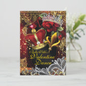 Valentijn School Homecoming Prom Dance Kaart (Staand voorkant)