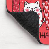 Valentijn Schrift LIEFDE, Schattigee Cat Mousepad Muismat (Hoek)