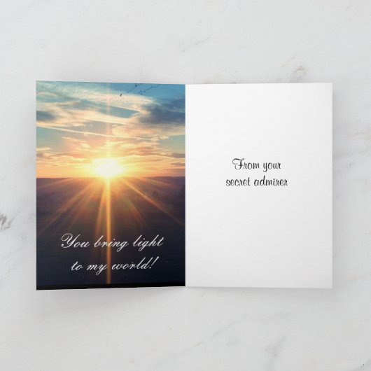 VALENTIJN SECRET ADMIRER-kaart Feestdagen Kaart (Binnen)
